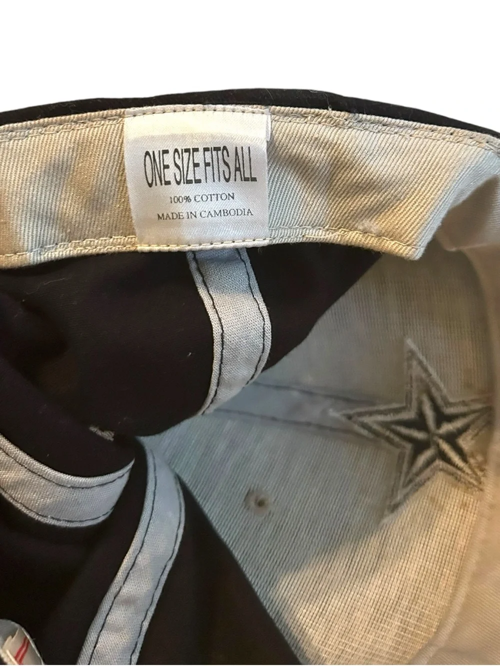 NWT Dallas Cowboys Adjustable Strap NFL Baseball Hat Cap Navy Embroidered Star